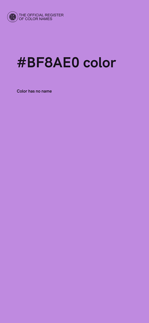 #BF8AE0 color image