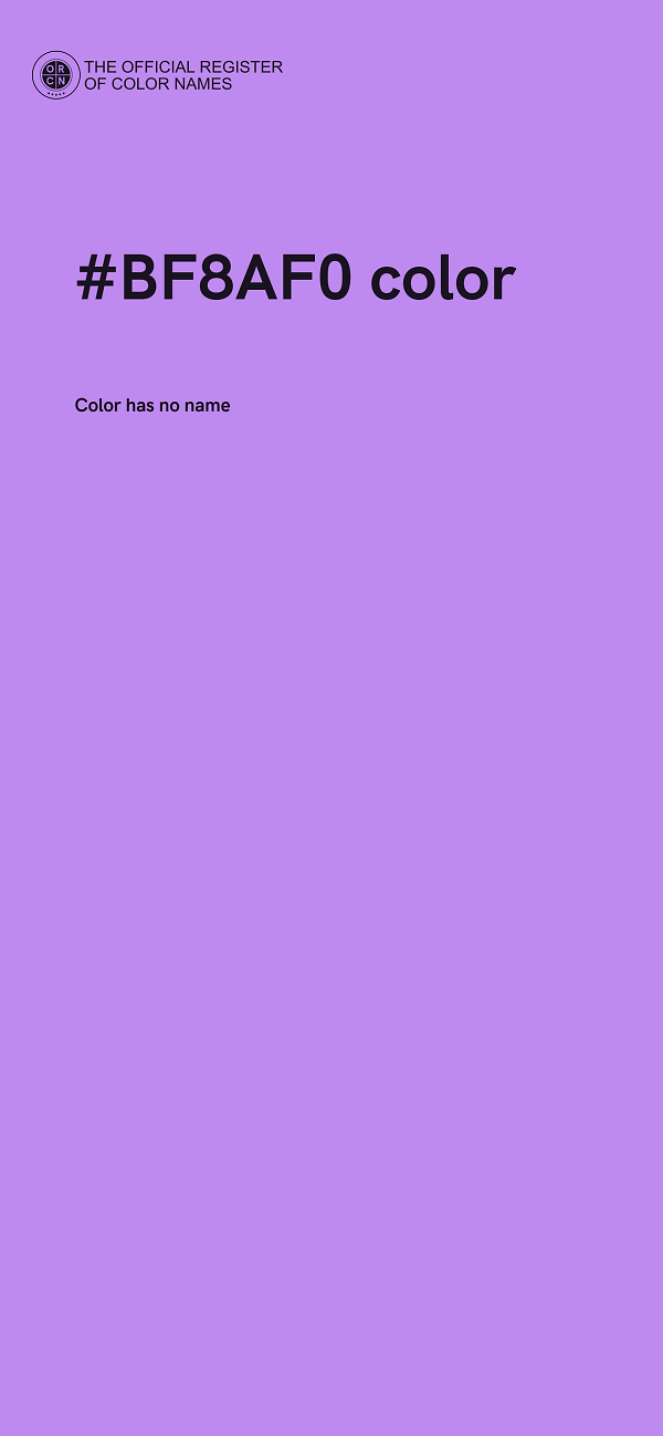 #BF8AF0 color image