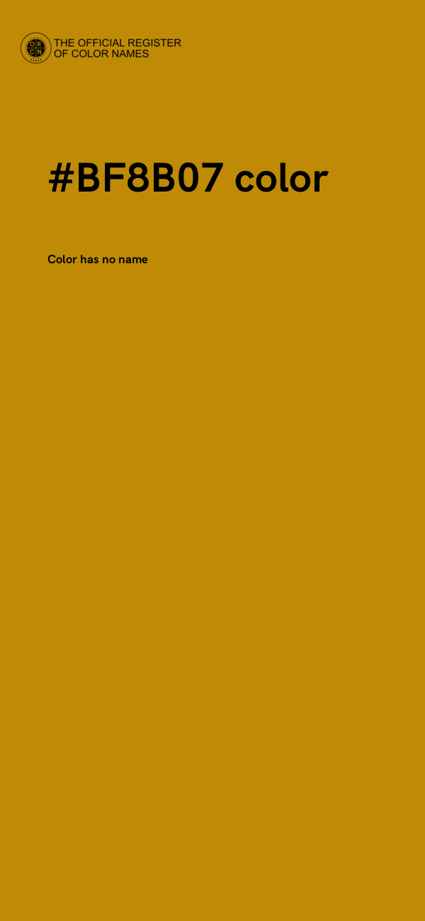 #BF8B07 color image