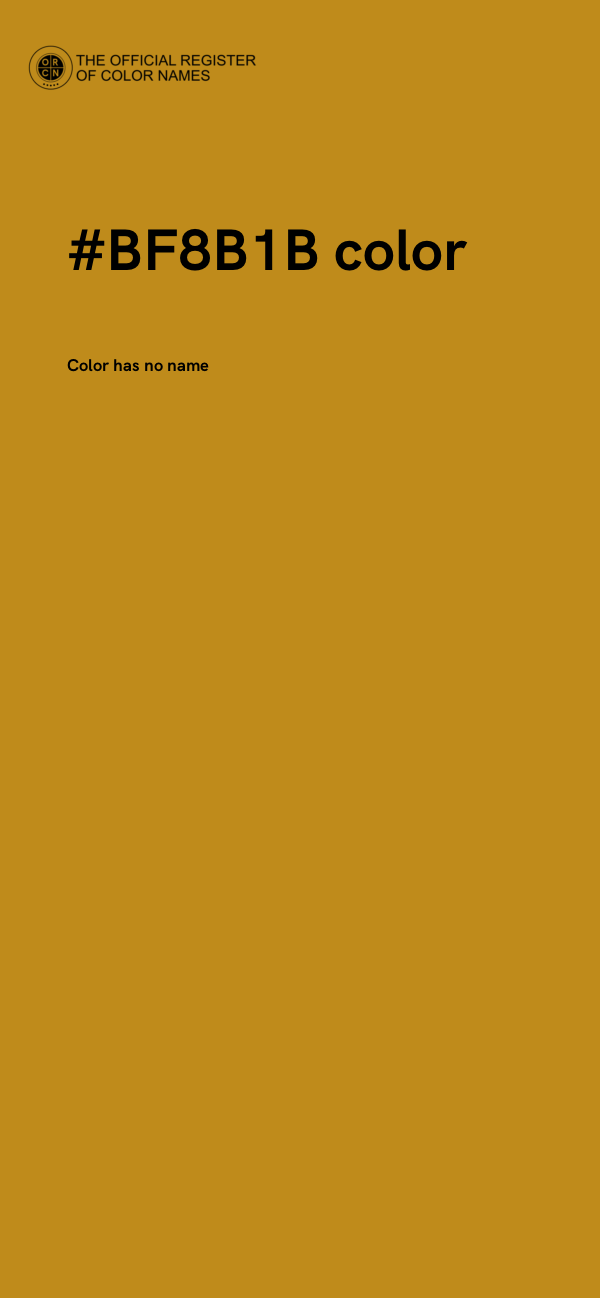 #BF8B1B color image