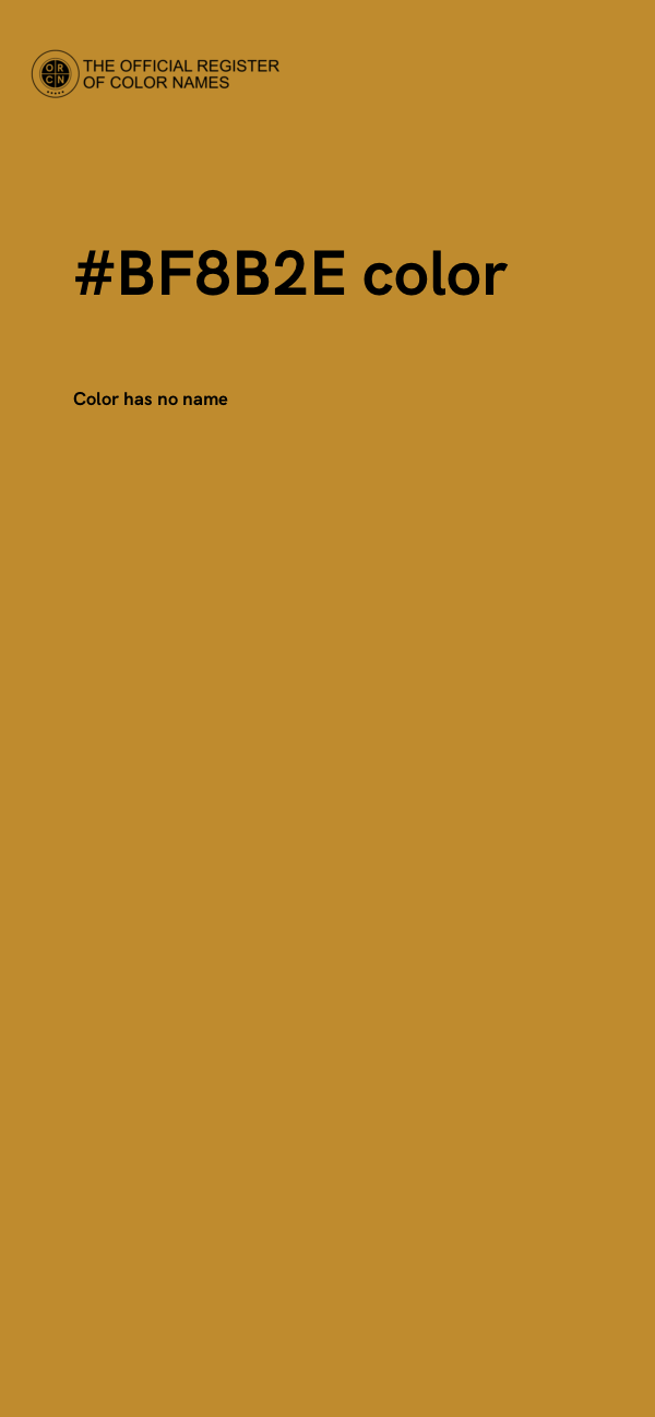 #BF8B2E color image