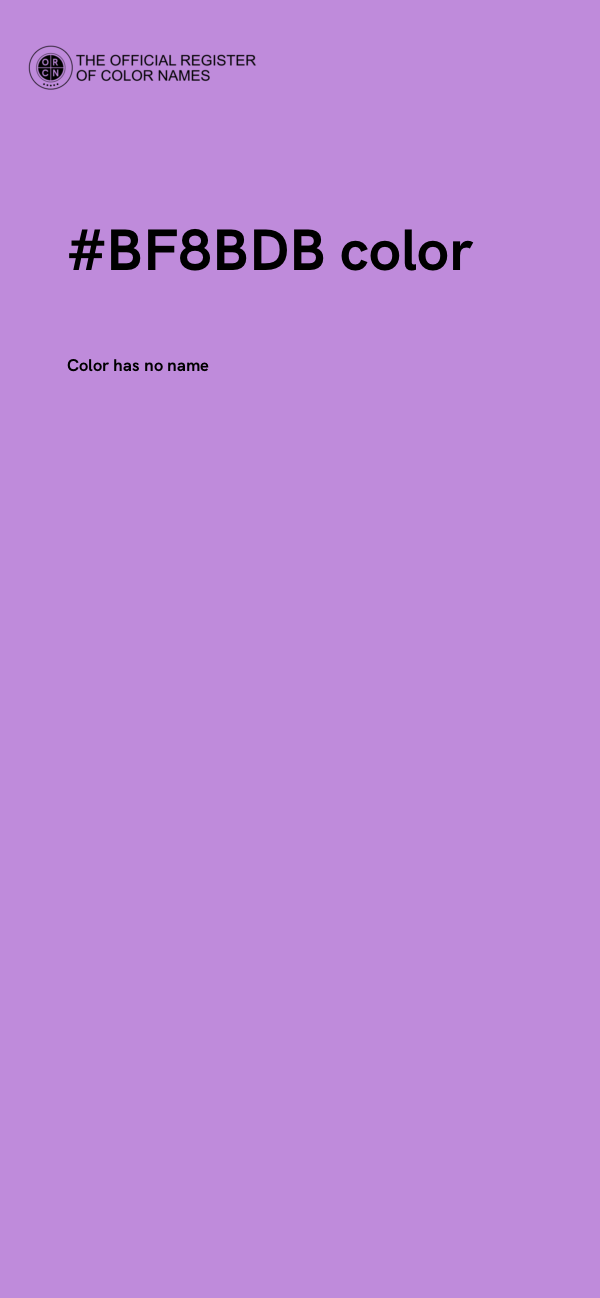 #BF8BDB color image