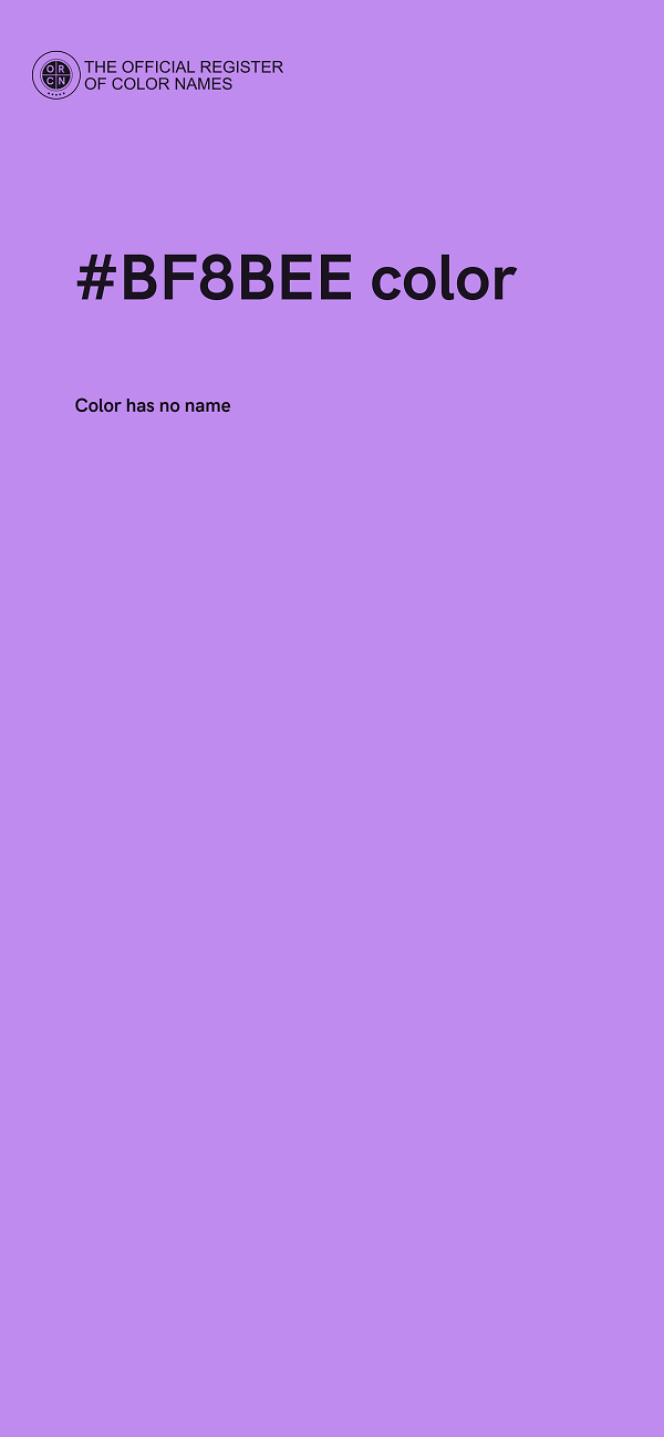 #BF8BEE color image