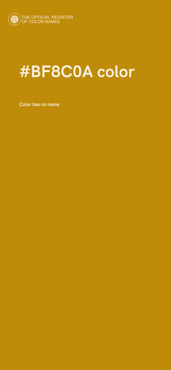 #BF8C0A color image