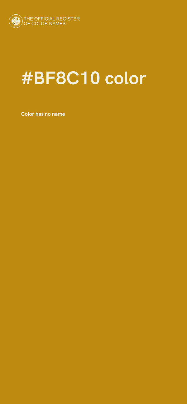 #BF8C10 color image