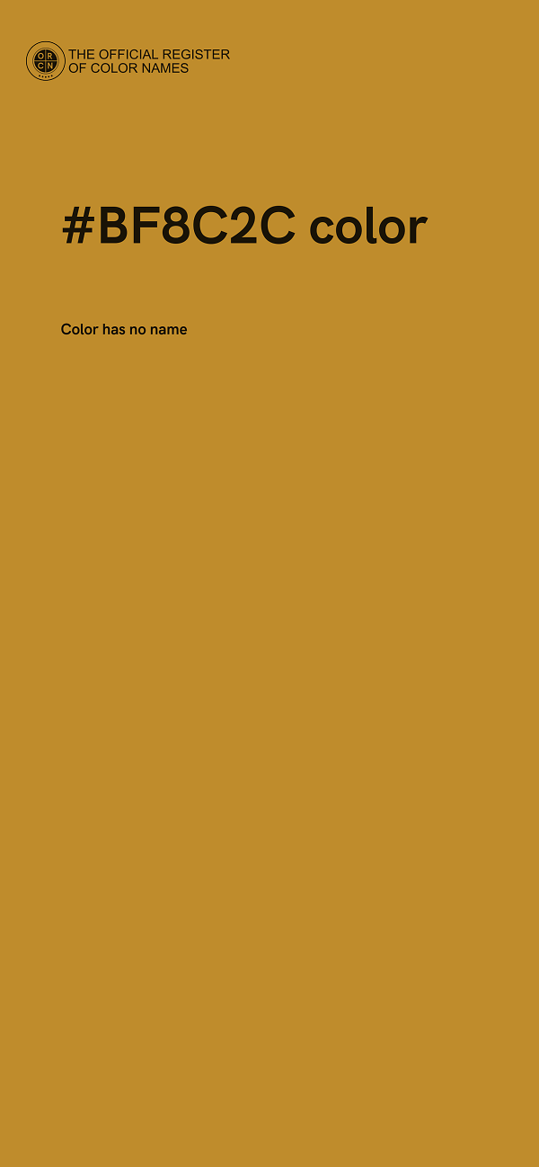 #BF8C2C color image