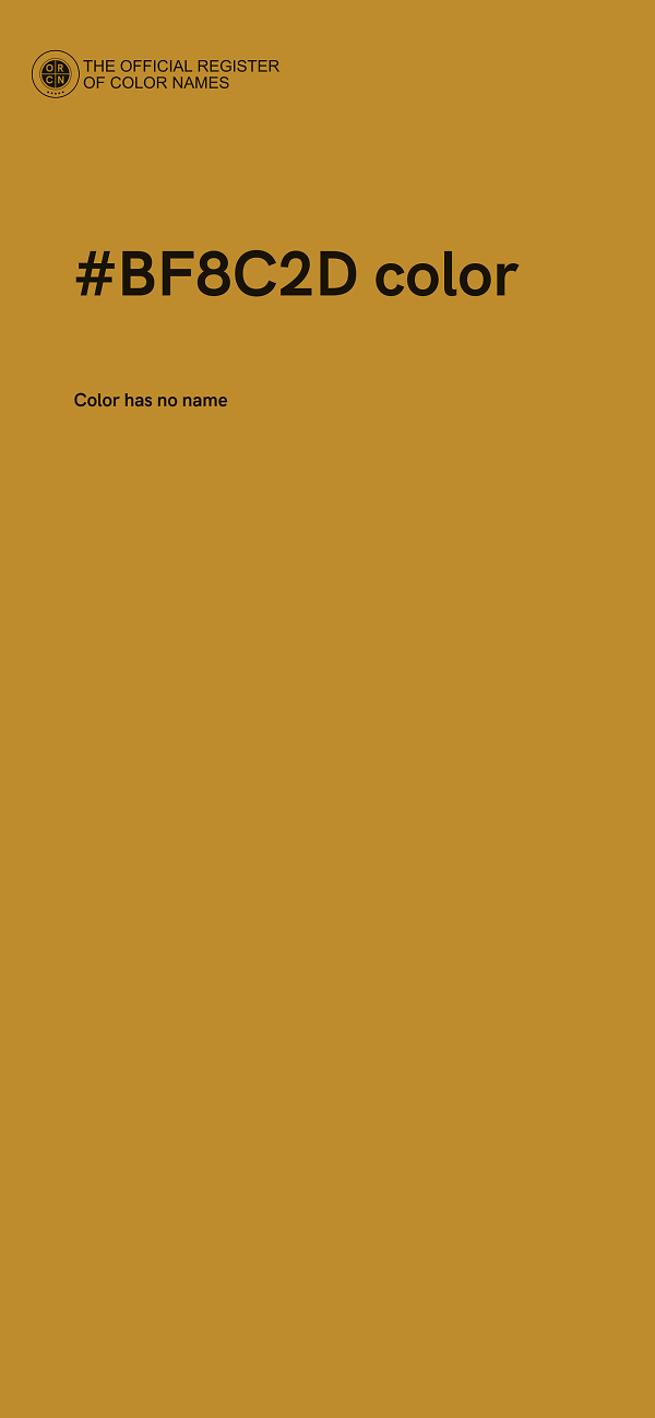 #BF8C2D color image