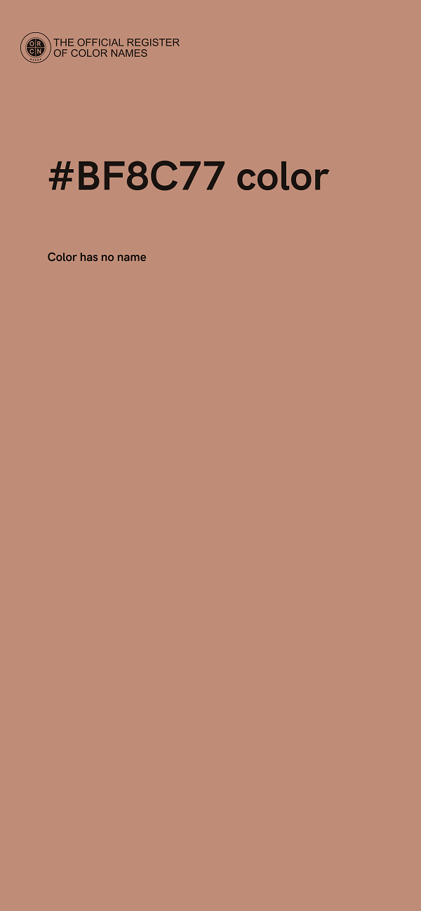 #BF8C77 color image