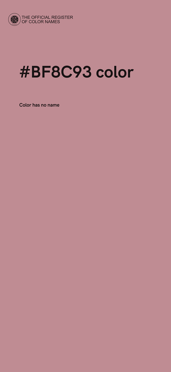 #BF8C93 color image