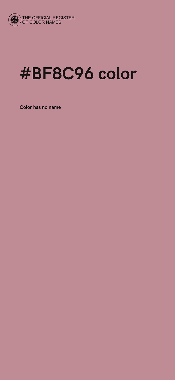 #BF8C96 color image