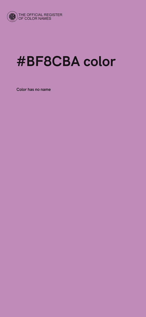 #BF8CBA color image