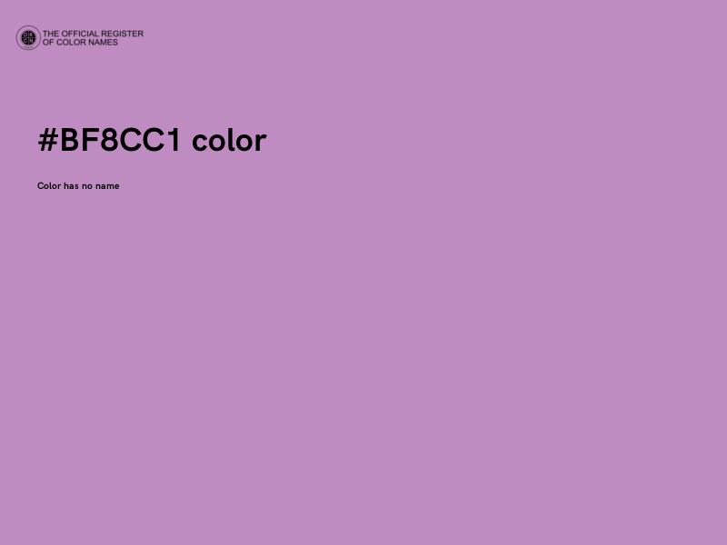 #BF8CC1 color image