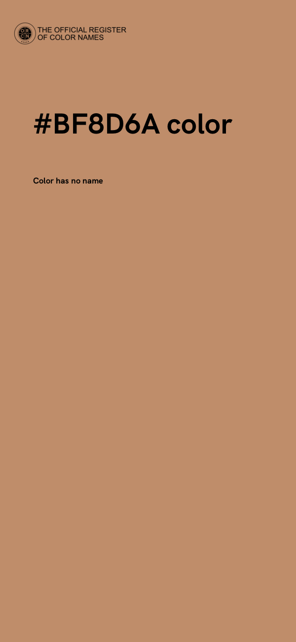 #BF8D6A color image