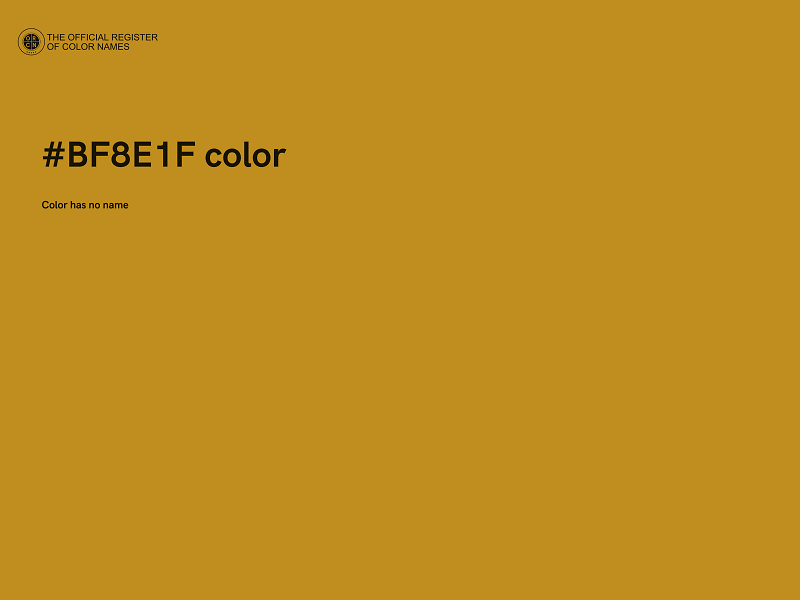 #BF8E1F color image