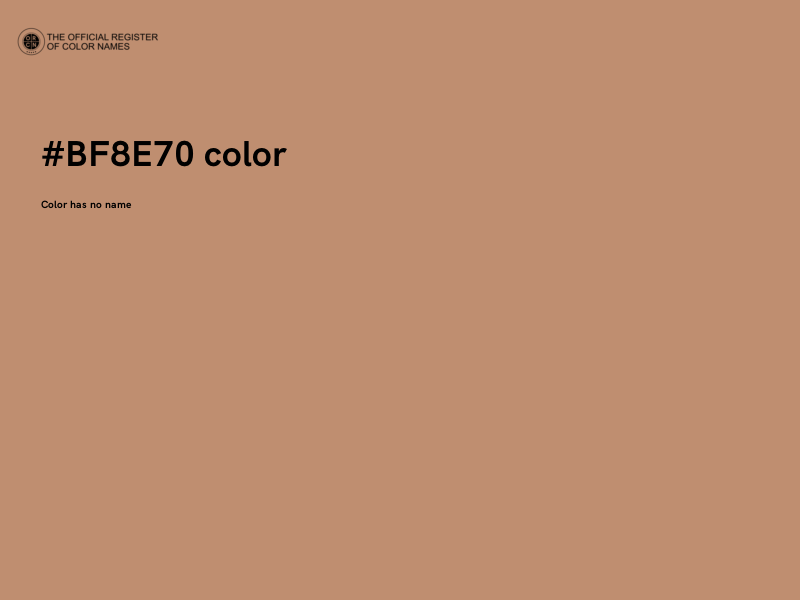 #BF8E70 color image
