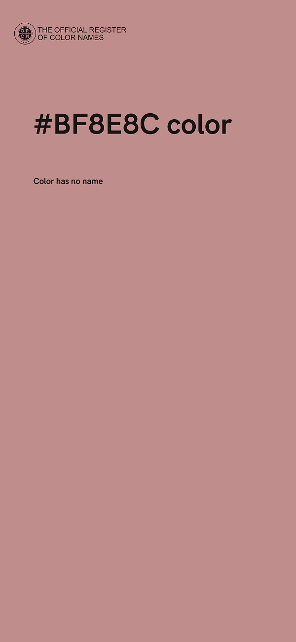 #BF8E8C color image