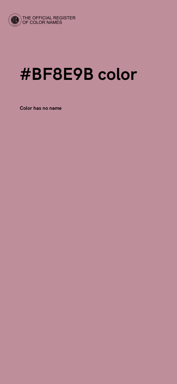 #BF8E9B color image