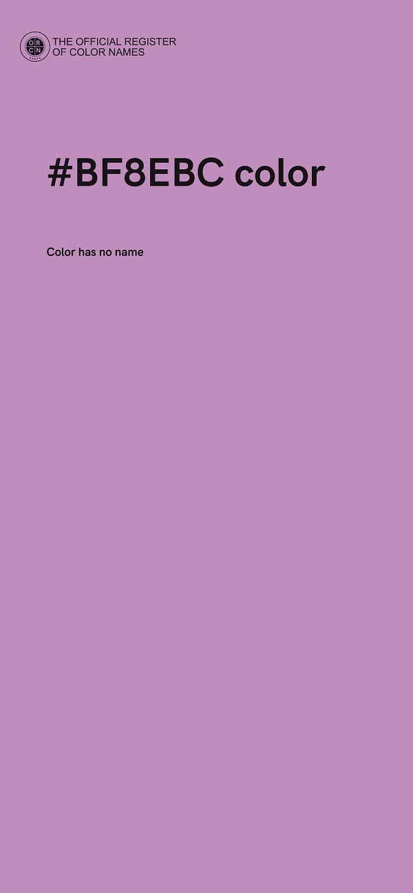 #BF8EBC color image