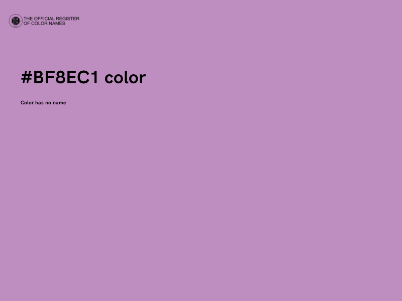 #BF8EC1 color image