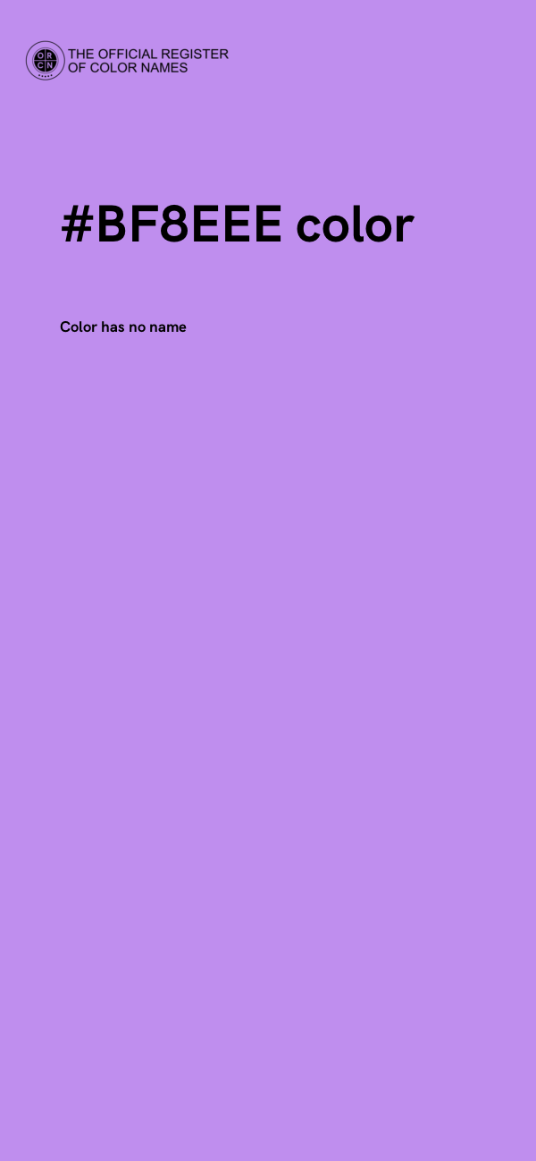 #BF8EEE color image