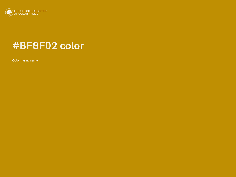 #BF8F02 color image