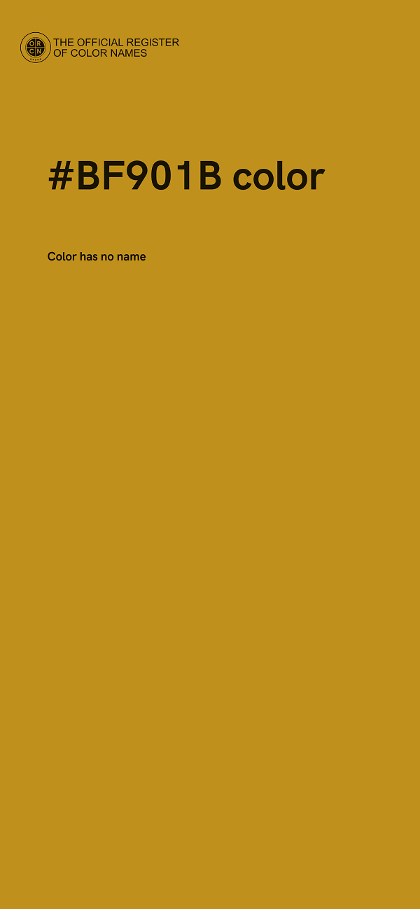#BF901B color image