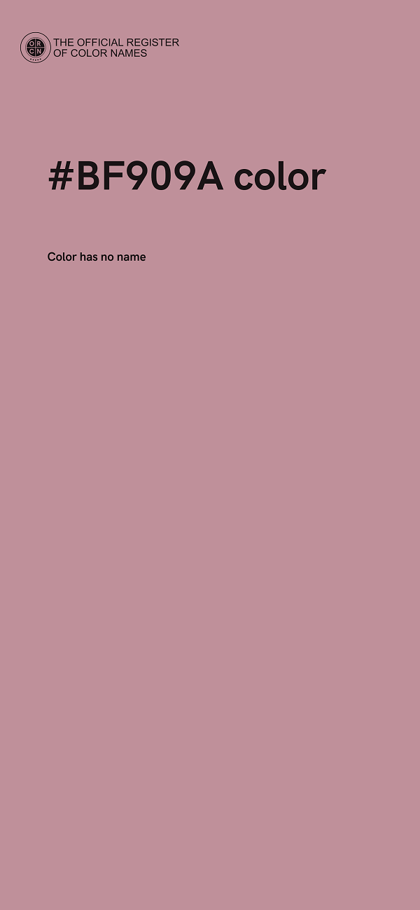 #BF909A color image
