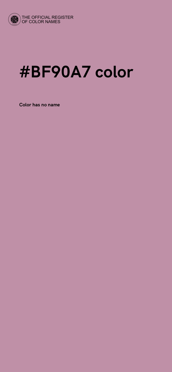 #BF90A7 color image