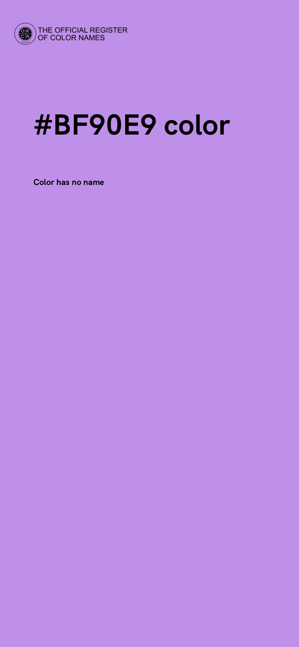 #BF90E9 color image