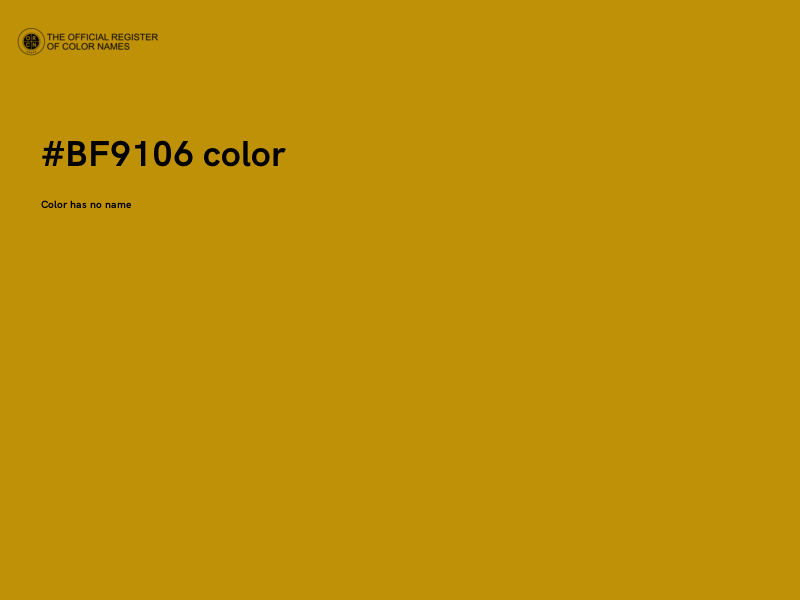 #BF9106 color image