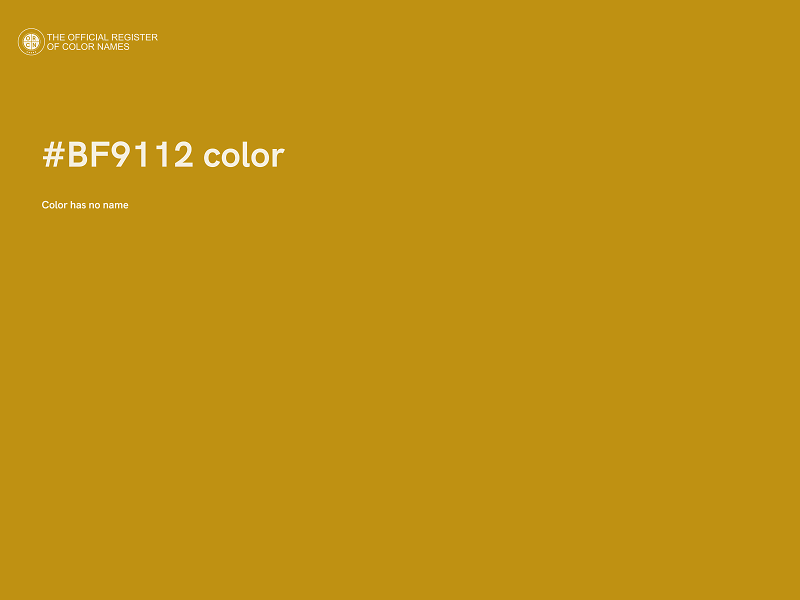 #BF9112 color image
