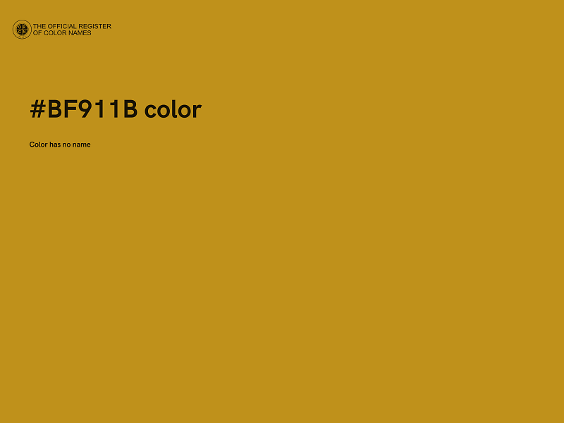 #BF911B color image