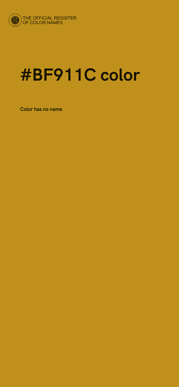 #BF911C color image
