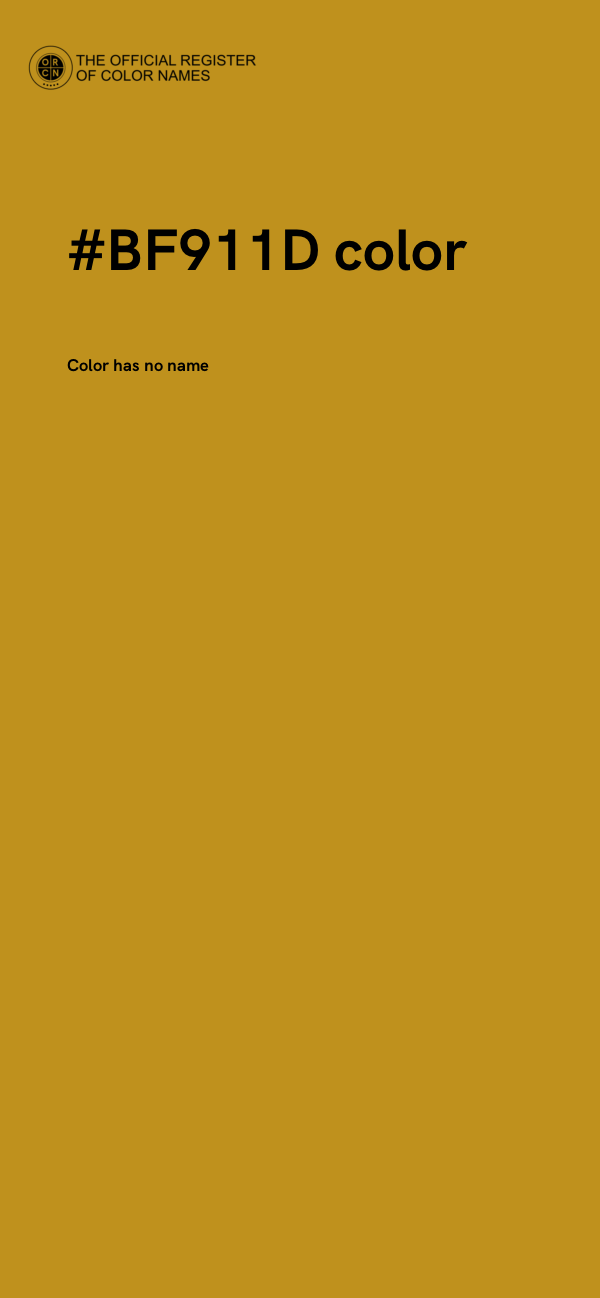#BF911D color image