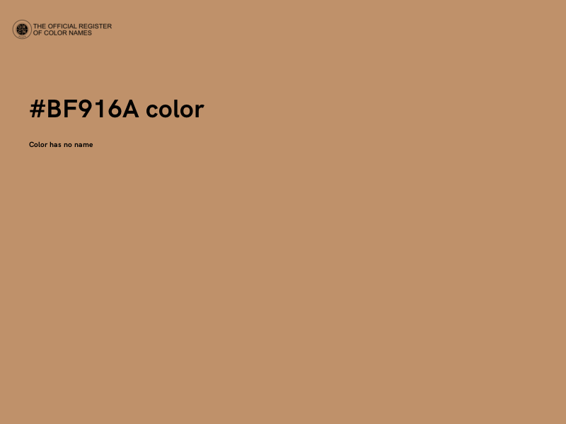 #BF916A color image