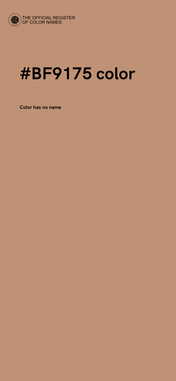 #BF9175 color image