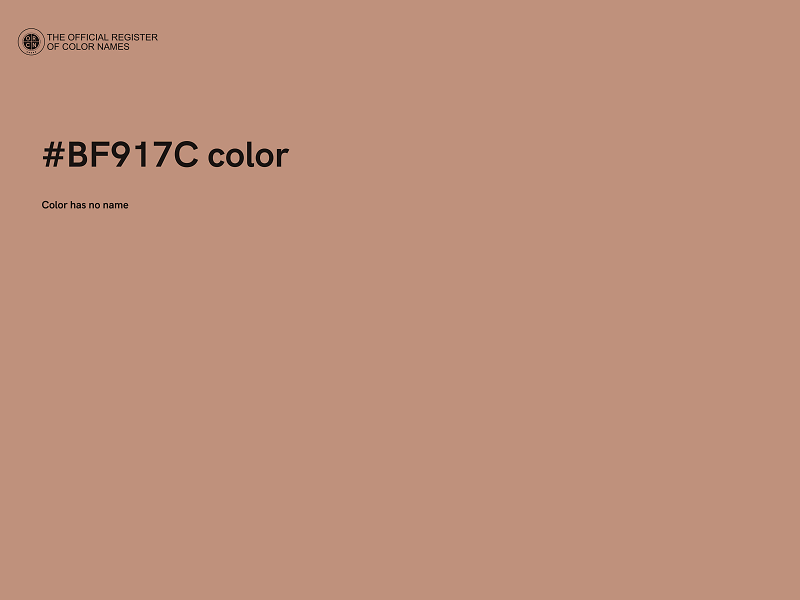 #BF917C color image