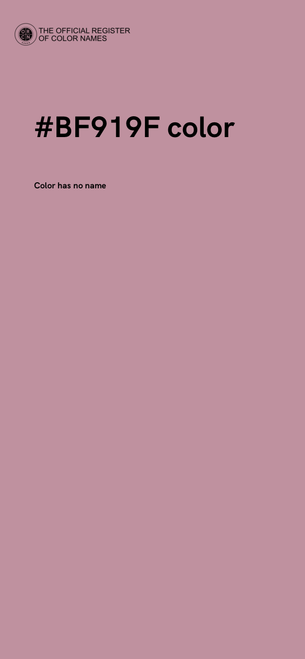 #BF919F color image