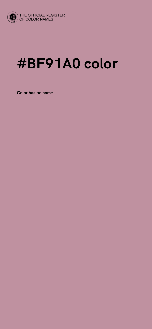 #BF91A0 color image