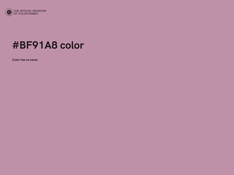 #BF91A8 color image