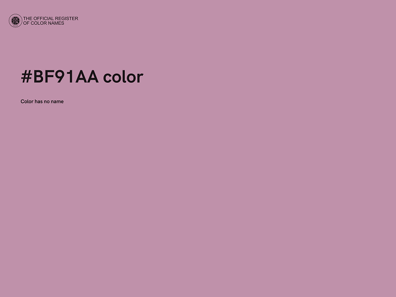 #BF91AA color image