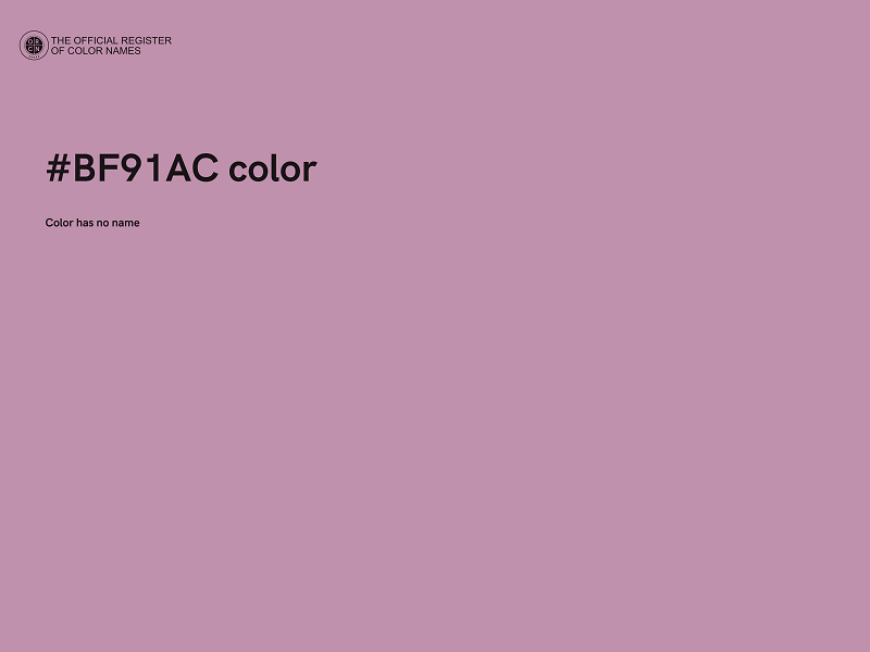 #BF91AC color image