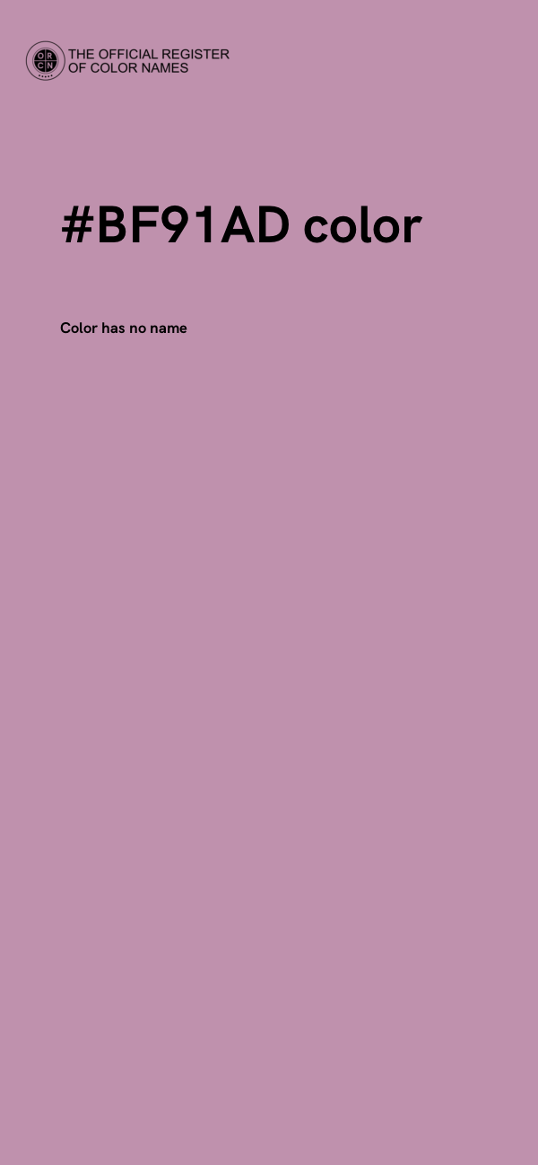 #BF91AD color image