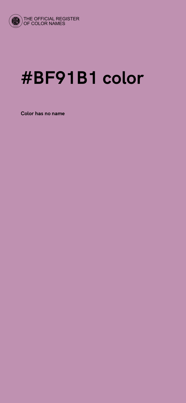 #BF91B1 color image