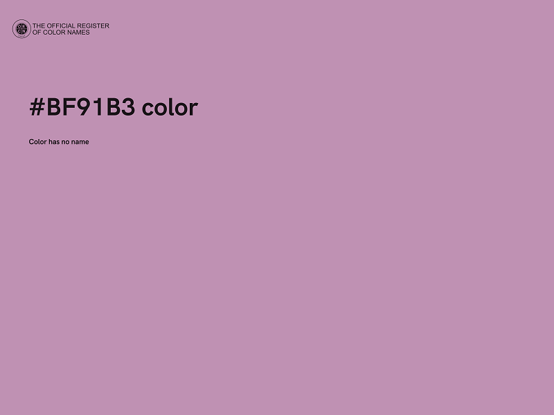 #BF91B3 color image