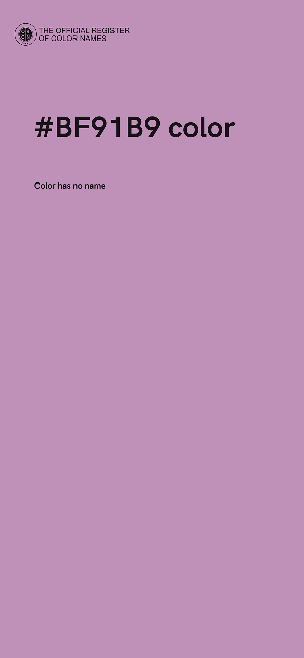 #BF91B9 color image