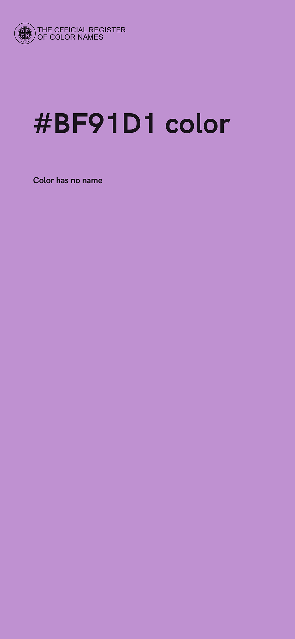 #BF91D1 color image