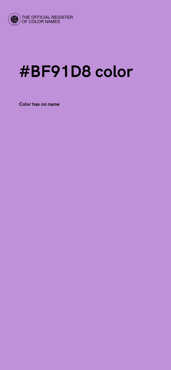 #BF91D8 color image