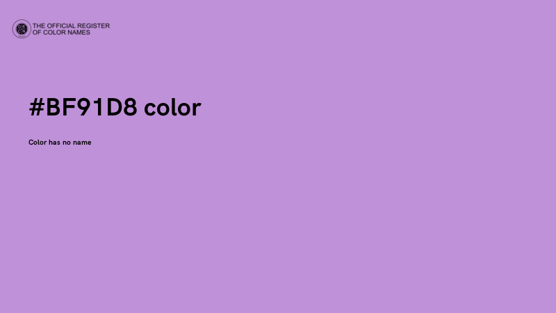 #BF91D8 color image