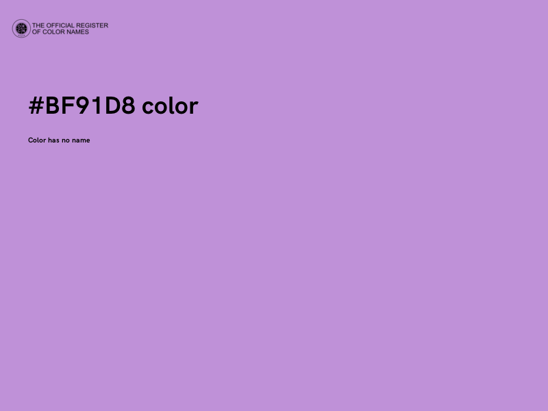#BF91D8 color image